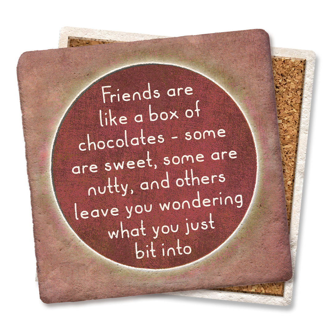 Tipsy Coasters Friends Are Like A Box of Chocolate Coaster