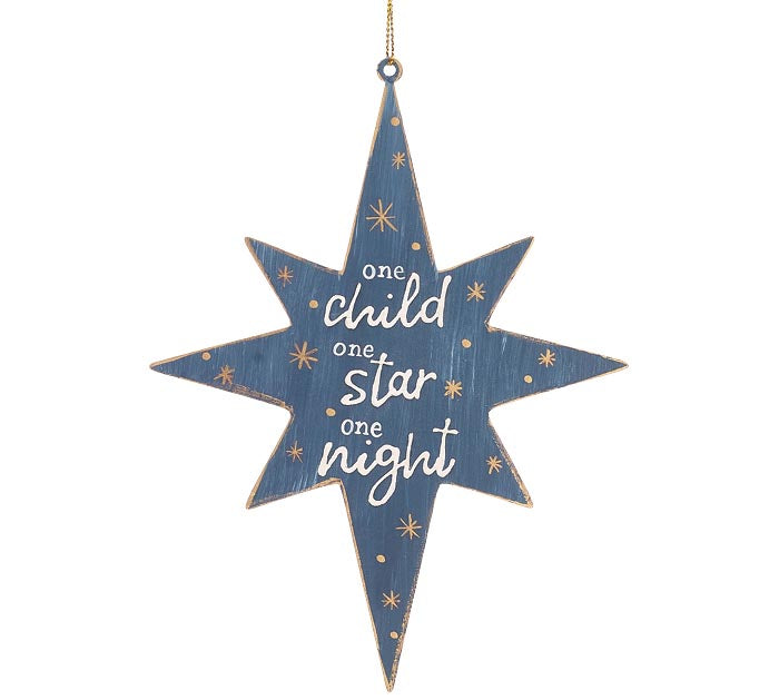 Burton & Burton Ornament - Two Sided Tin Star