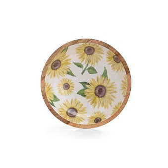 Burton & Burton Mango Wood Bowl - Sunflower Small