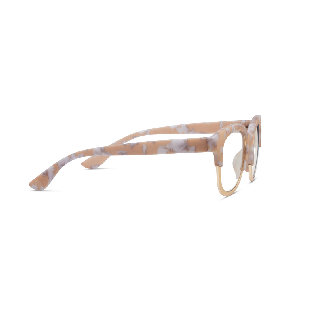 Peepers Georgia Glasses - Tan Marble/Gold