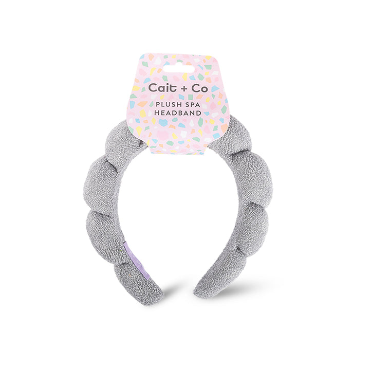 Plush Spa Headband - Gray