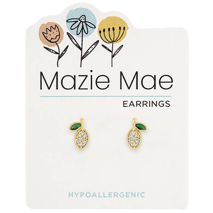 Mazie Mae Gold Lemon Stud Earrings