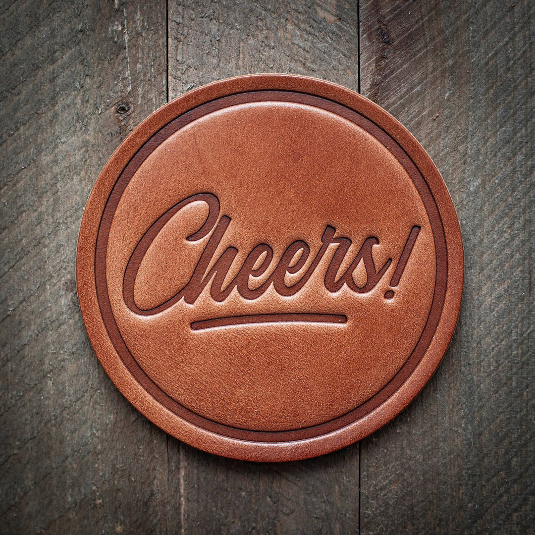 Sugarhouse Cheers! Leather Coaster