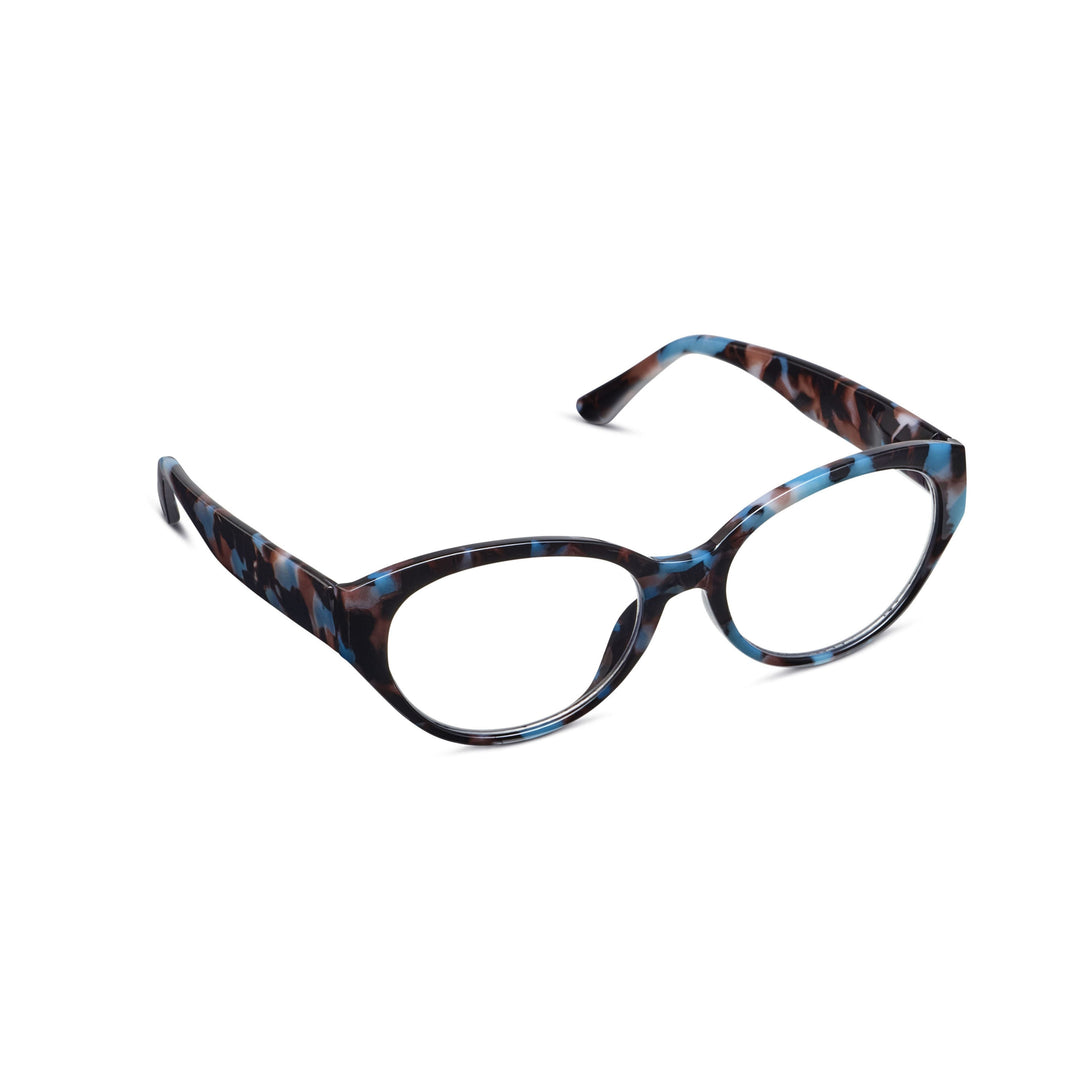 Peepers Sloane Glasses - Light Blue Botanico