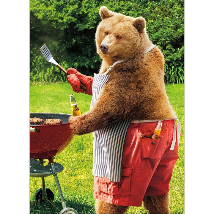 Avanti Press Bear Flipping Burgers Birthday Card