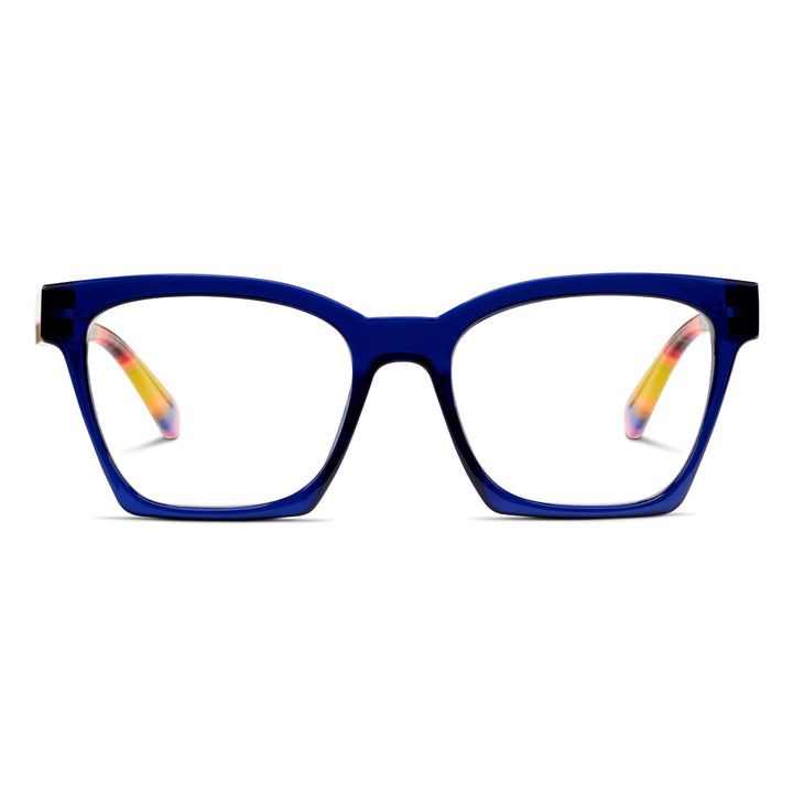 Peepers Maisie Glasses - Blue/Ikat