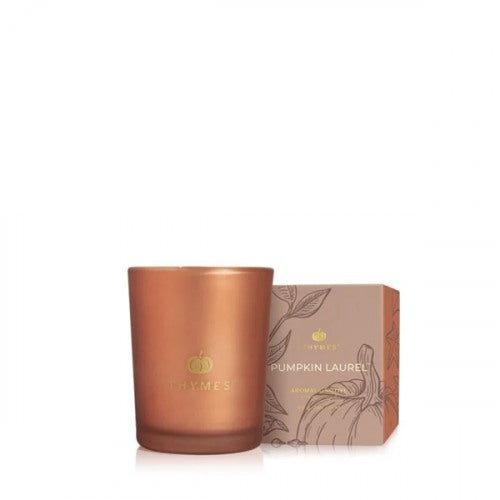 Thymes Votive Candle, Gold - Pumpkin Laurel 2.0 oz net wt / 60 g