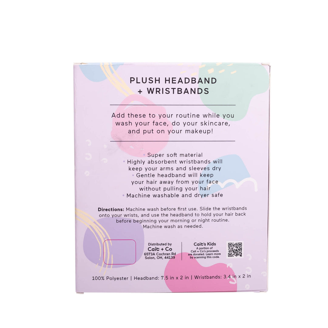 Luxe Headband + Wristbands - Pink