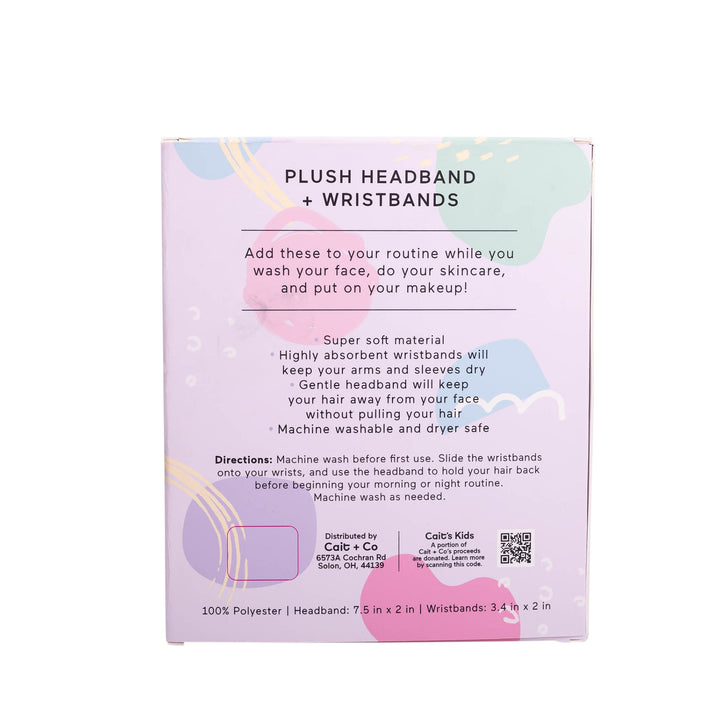 Luxe Headband + Wristbands - Pink