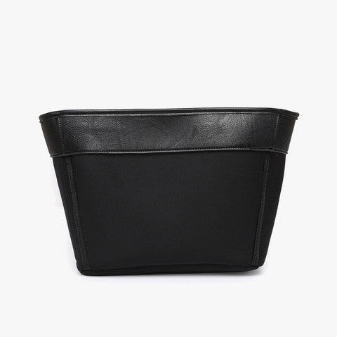 Jen & Co Contrast Vegan Leather Liner for Vira Versa Tote - Black