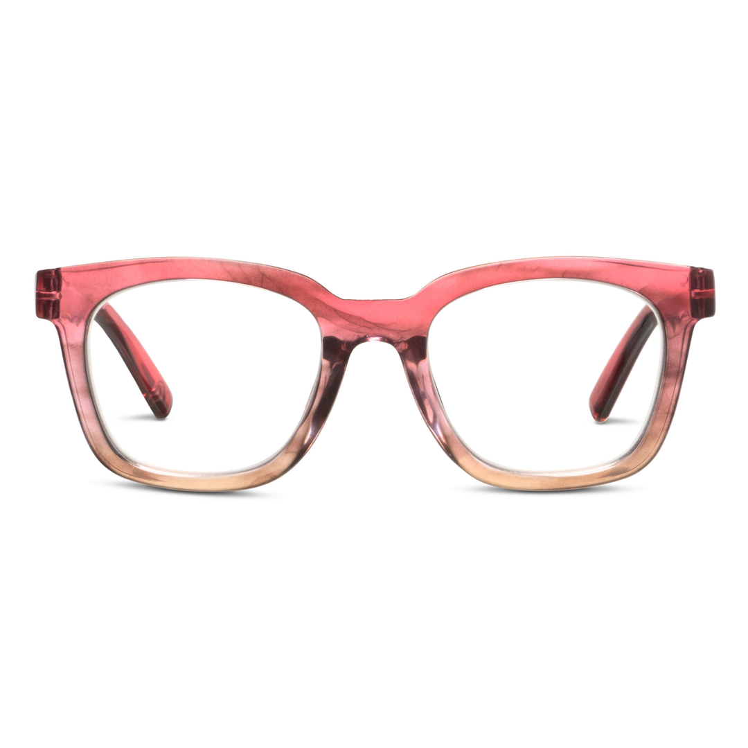 Peepers To The Max Glasses - Rose Ombre Horn