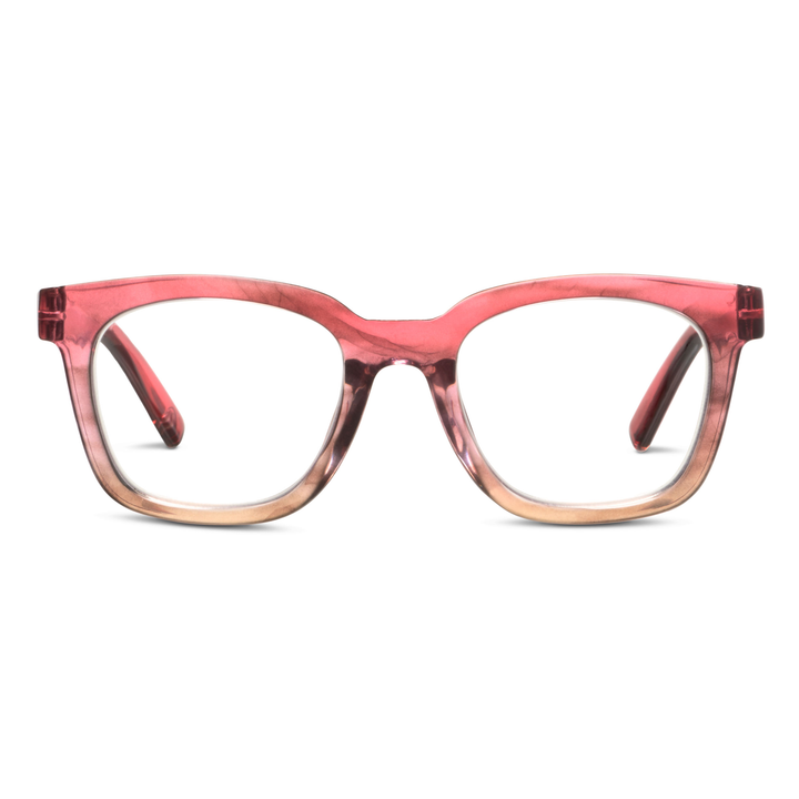 Peepers To The Max Glasses - Rose Ombre Horn