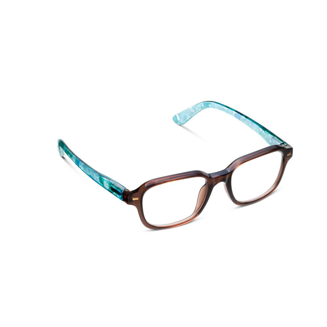 Peepers Fable Glasses - Mocha/Turquoise Quartz