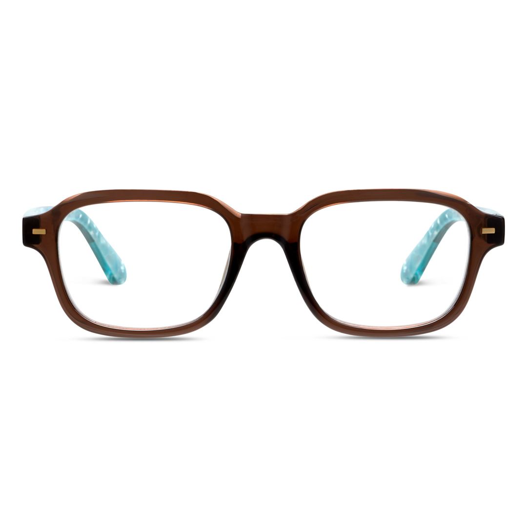 Peepers Fable Glasses - Mocha/Turquoise Quartz