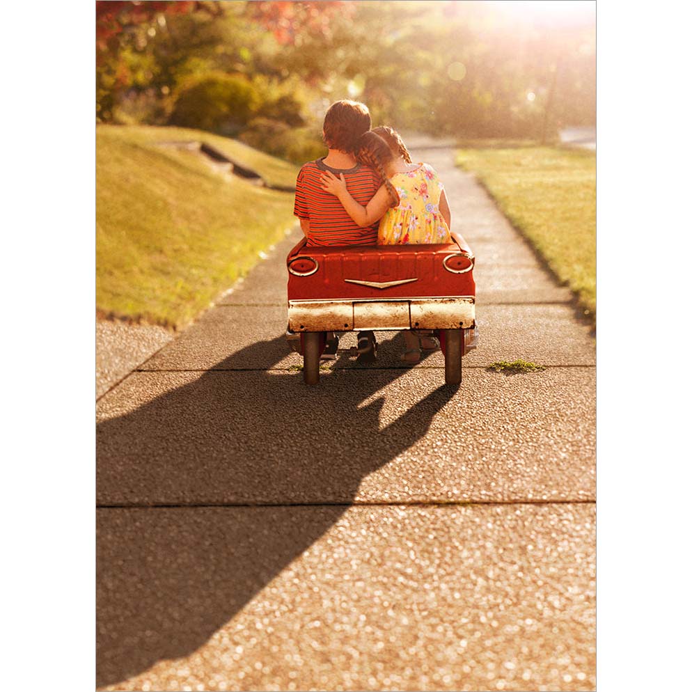 Avanti Press Boy & Girl in Toy Car Valentine's Card