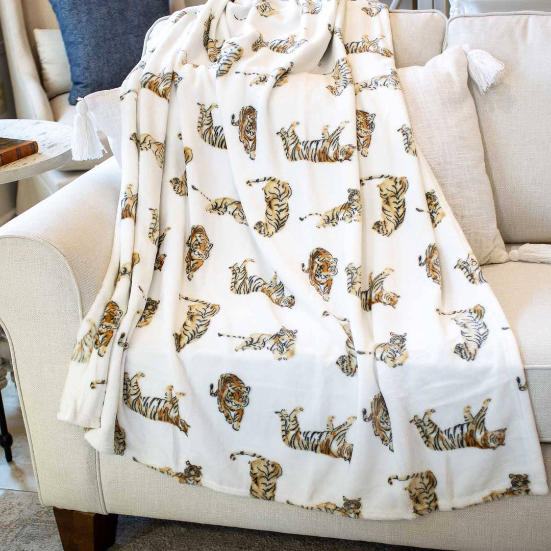 TRS Forever Tiger Throw - White/Multi