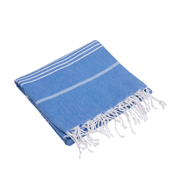 Kikoya TTurkish Beach Towels Hammam Peshtemal Fouta Light Weight Pool - Skyblue