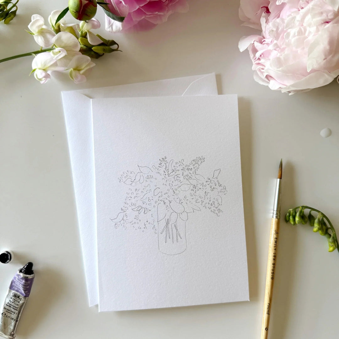 Emily Lex Watercolor Notecard Set - Bouquet