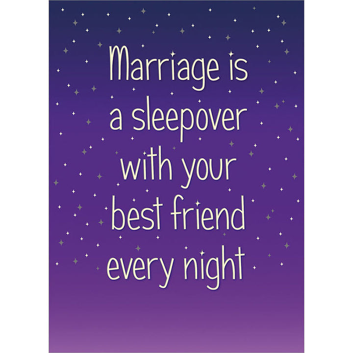 Avanti Press Marriage Is a Sleepover Anniversary Card