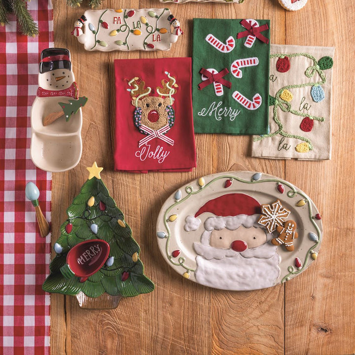 Mud Pie Farm Christmas Santa Platter