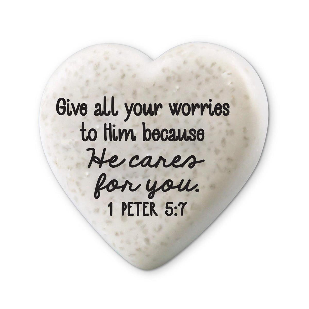 Cottage Garden Tabletop Heart He cares For You