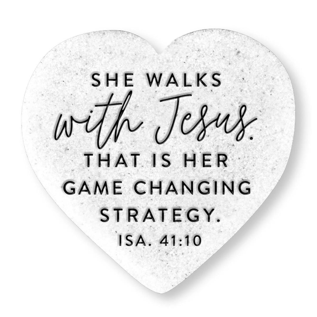 Cottage Garden Tabletop Heart Walks With Jesus