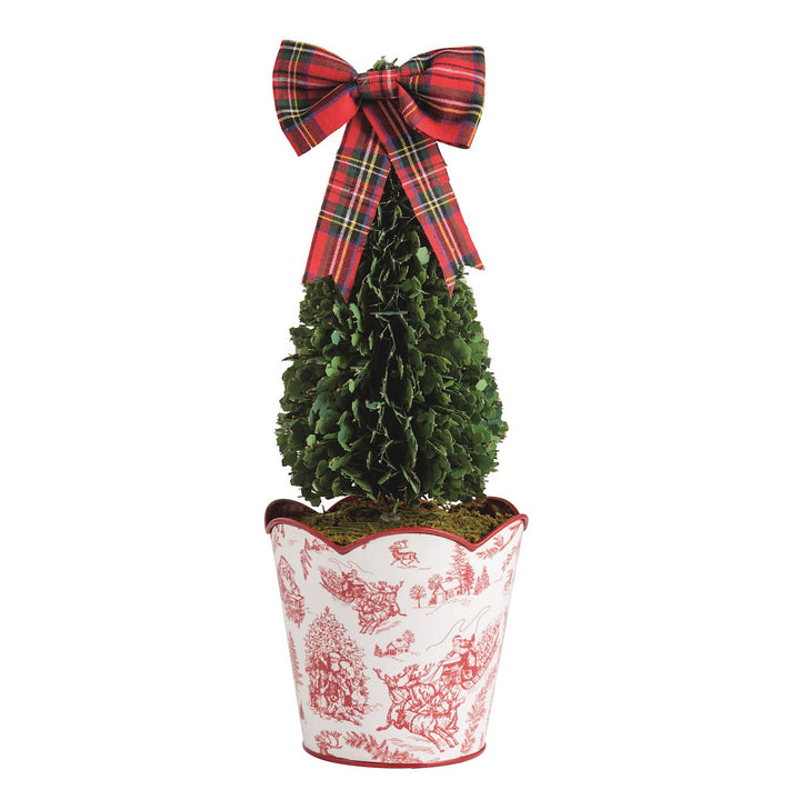 Mud Pie Large Toile Boxwood Topiary