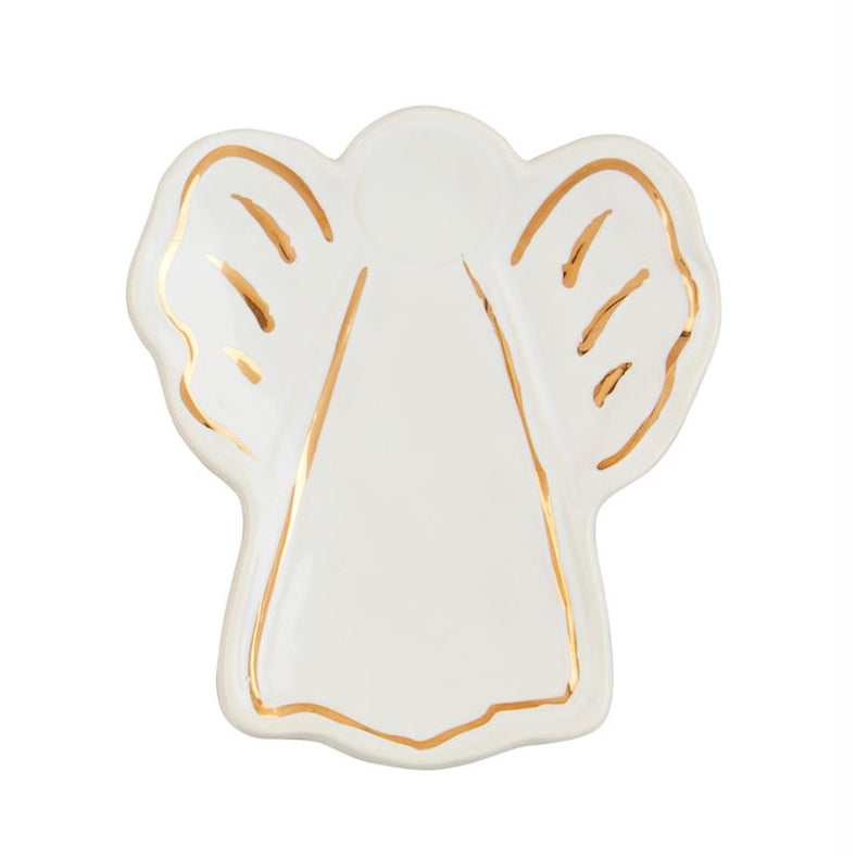 Mud Pie Long Outline Wing Angel Tidbit Dish