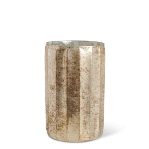 K & K Interiors Champagne Mercury Glass Container - 6"