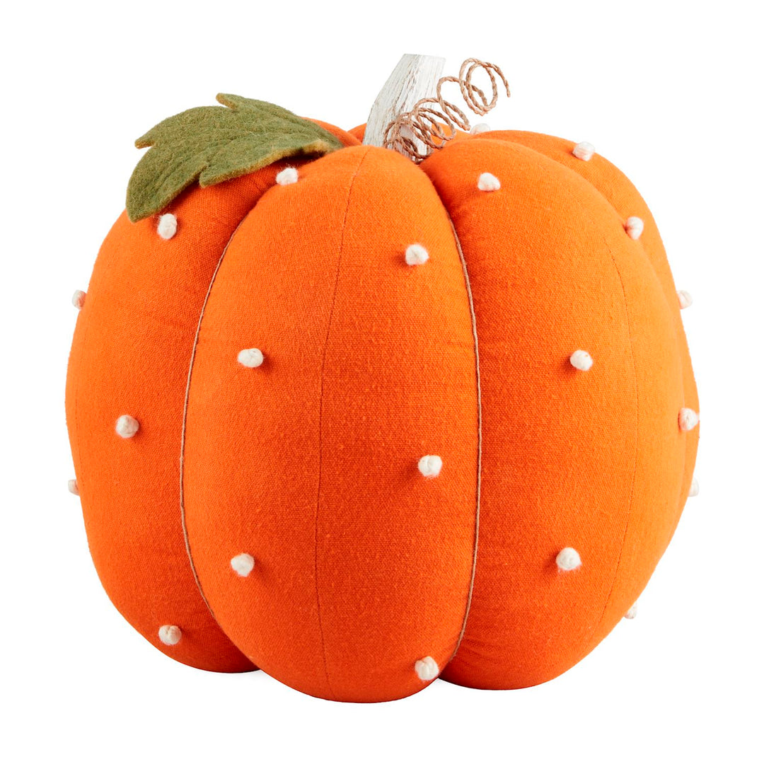 Mud Pie French Knot Pumpkin - Orange