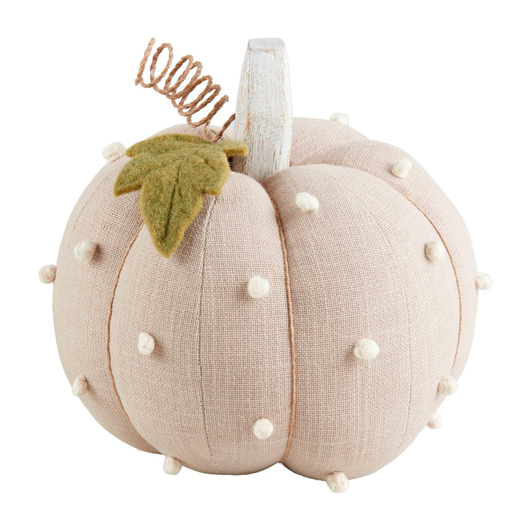 Mud Pie French Knot Pumpkin - Taupe