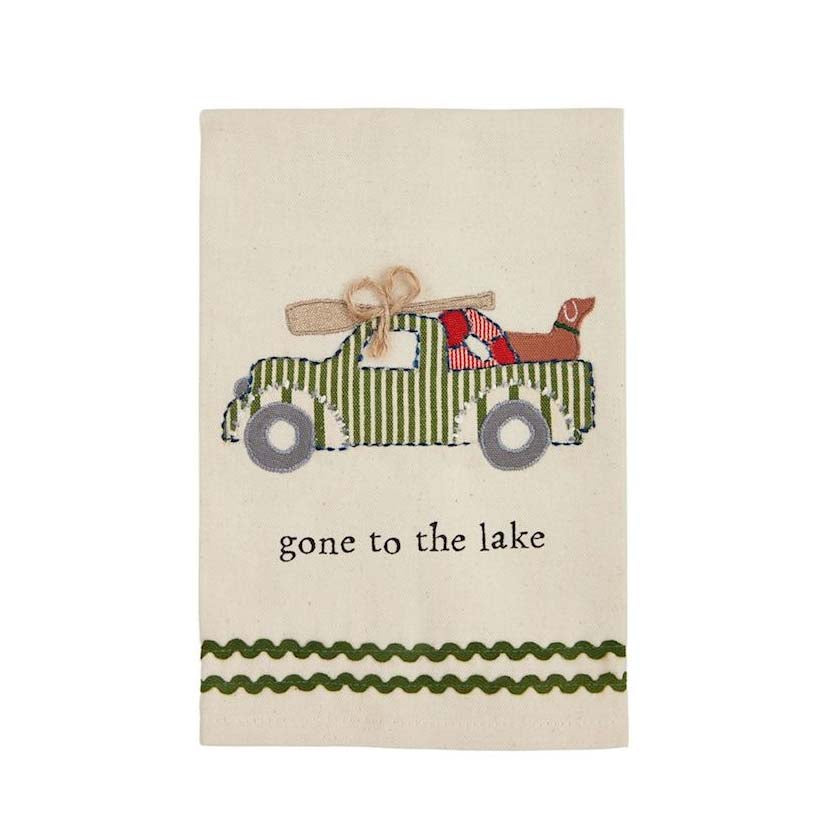 Mud Pie Lake Applique Towel - Gone To