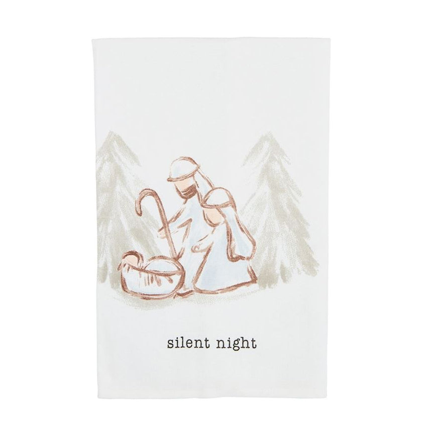 Mud Pie Nativity Towel - Silent Night