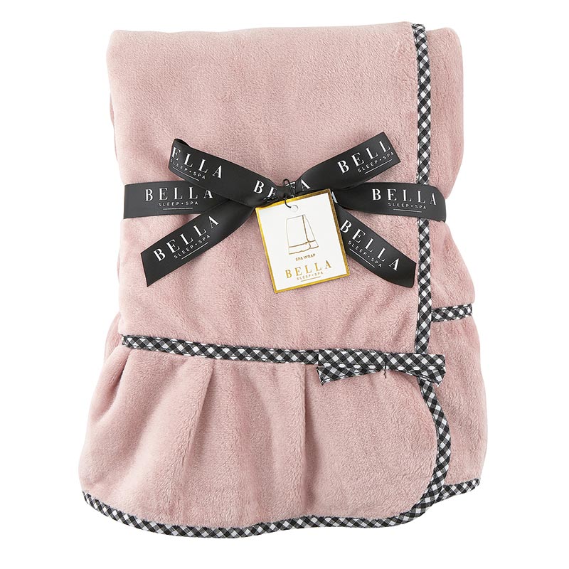 Bella Sleep + Spa Plush Spa Wrap - Dusty Rose
