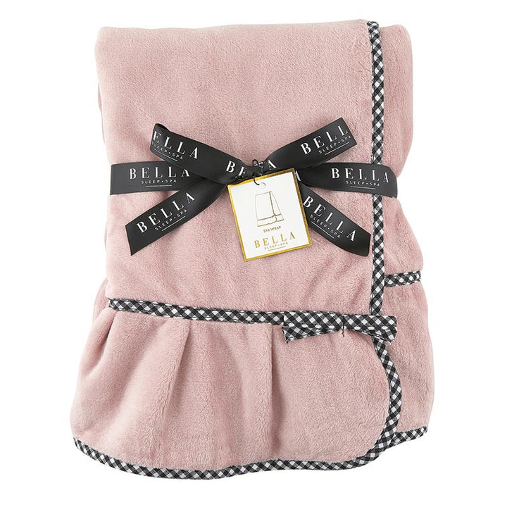Bella Sleep + Spa Plush Spa Wrap - Dusty Rose