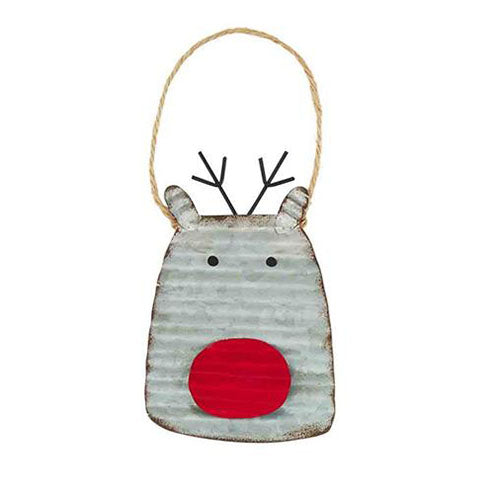 Mud Pie Tin Ornament - Reindeer