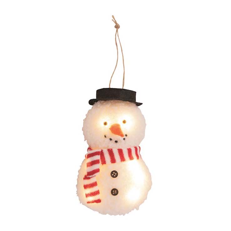 Mud Pie Christmas Light Up Ornament - Snowman
