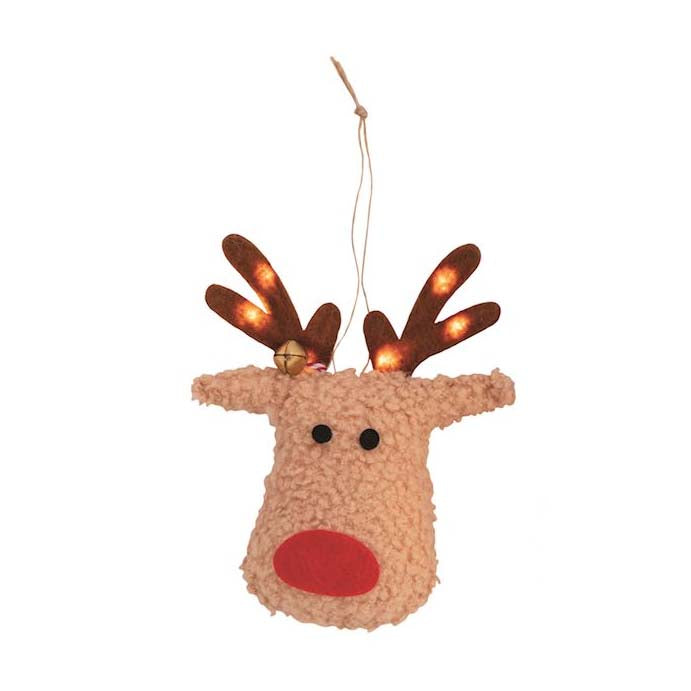 Mud Pie Christmas Light Up Ornament - Reindeer