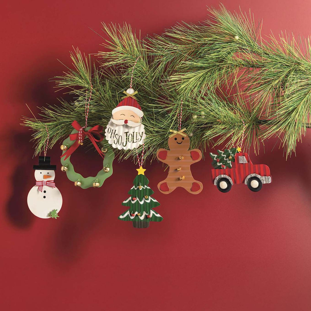 Mud Pie Christmas Tin Ornament - Wreath
