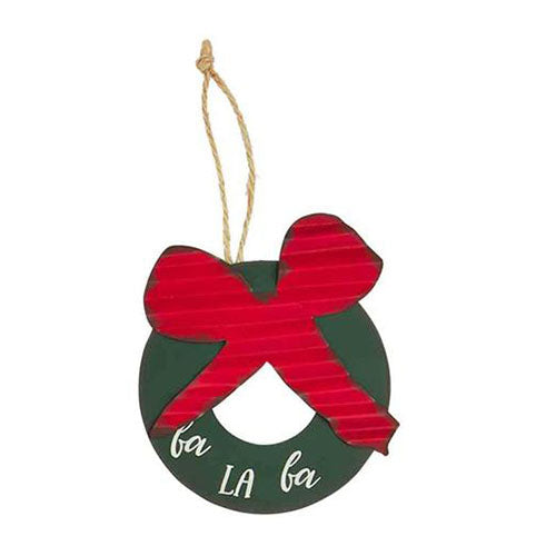 Mud Pie Tin Ornament - Wreath