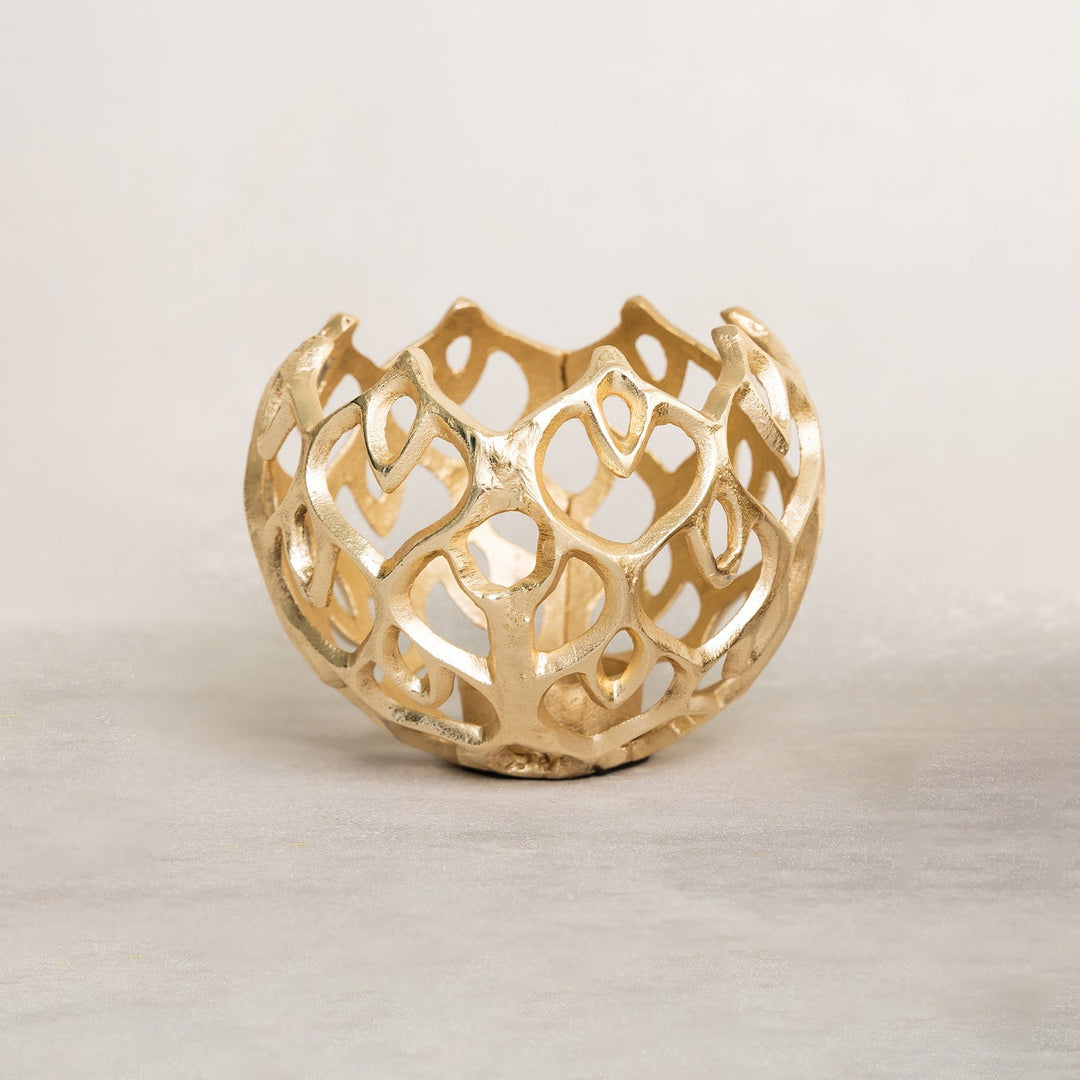 Mary Square Gold Diamond Votive - Large