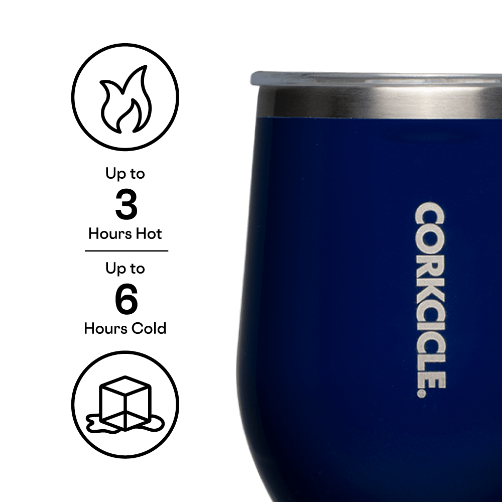 Corkcicle 12oz Stemless - Gloss Midnight Navy