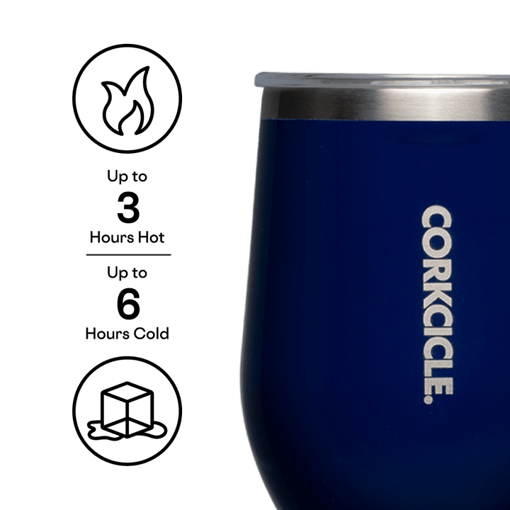 Corkcicle 12oz Stemless - Gloss Midnight Navy