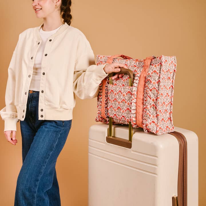 The Darling Effect The Everyday Quilted Tote Bag - Everbloom Dusty Rose