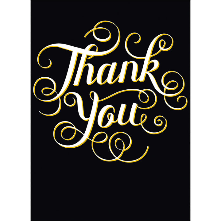 Avanti Press Thank You Script Blank Card