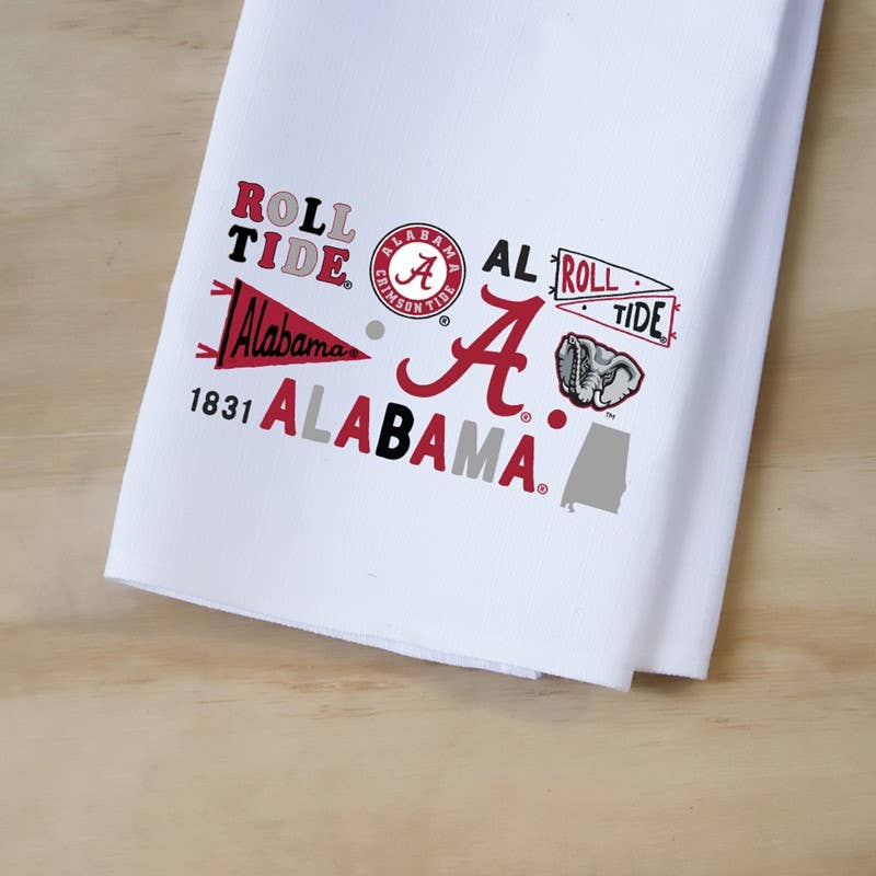 Little Birdie Tea Towel - Alabama Collegiate Cluster
