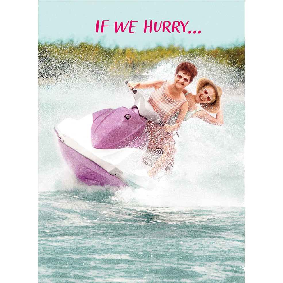 Avanti Press Fancy Jet Ski Women Birthday Card