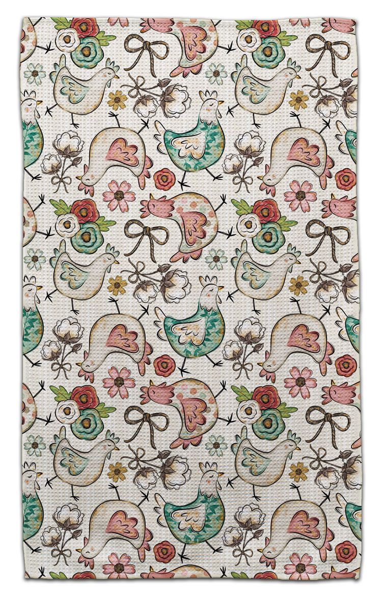 CJ Bella Co Eco-Friendly Towel - Country Chickens
