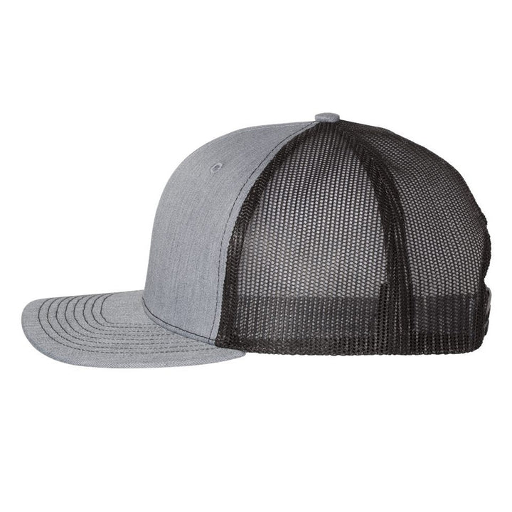 Richardson Snapback Trucker Cap - Heather Grey/ Black