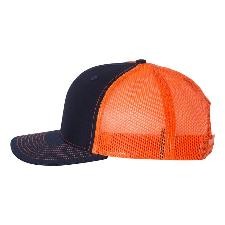 Richardson Snapback Trucker Cap - Navy/Orange